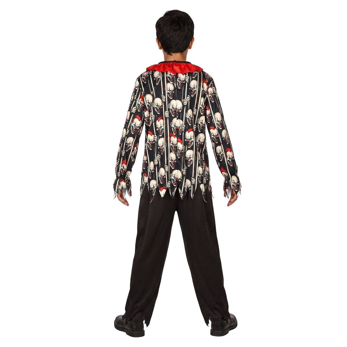 Op deze afbeelding zie je een Kostuums, van het merk Wilbers. Halloween Clown Outfit Kind