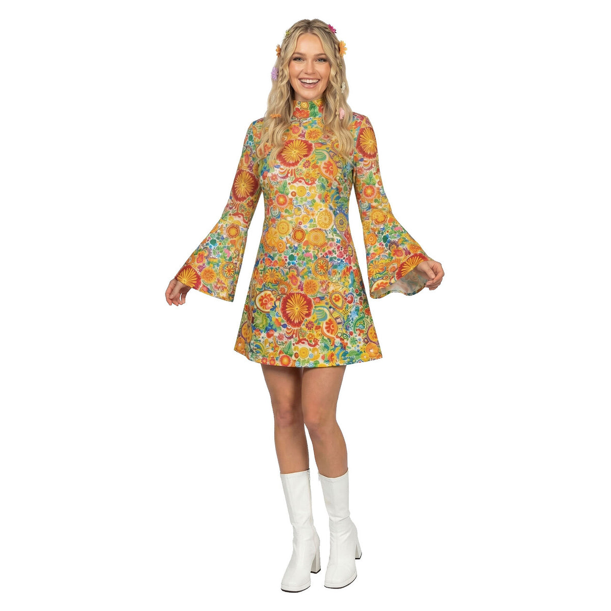 Op deze afbeelding zie je een Kostuums, van het merk Wilbers. Hippie Hella Jurk Vrouw