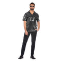 Shirt Metallic Disco Bal Zilver Man