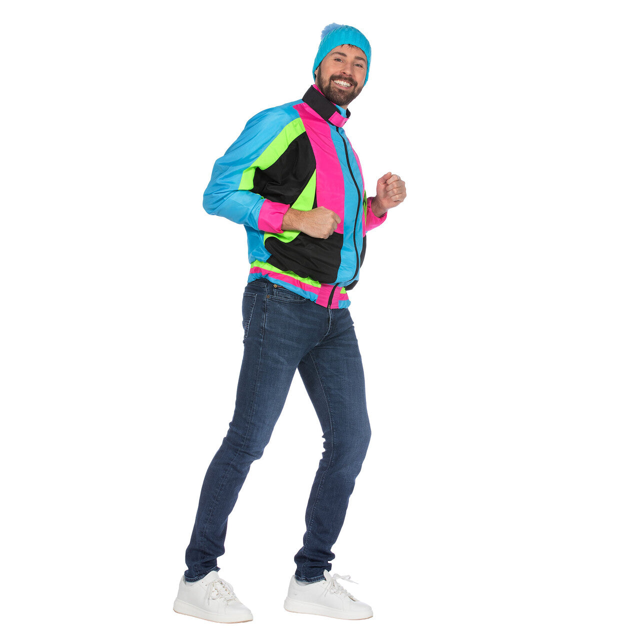 Op deze afbeelding zie je een Kostuums, van het merk Wilbers. Retro Trainingsvest Leon Neon Man