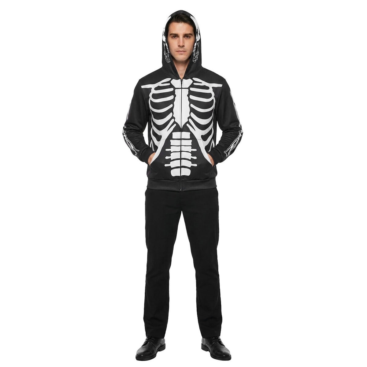 Op deze afbeelding zie je een Kostuums, van het merk Wilbers. Born To Die Skelet Vest Unisex