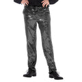 Broek Metallic Zilveren Disco Man