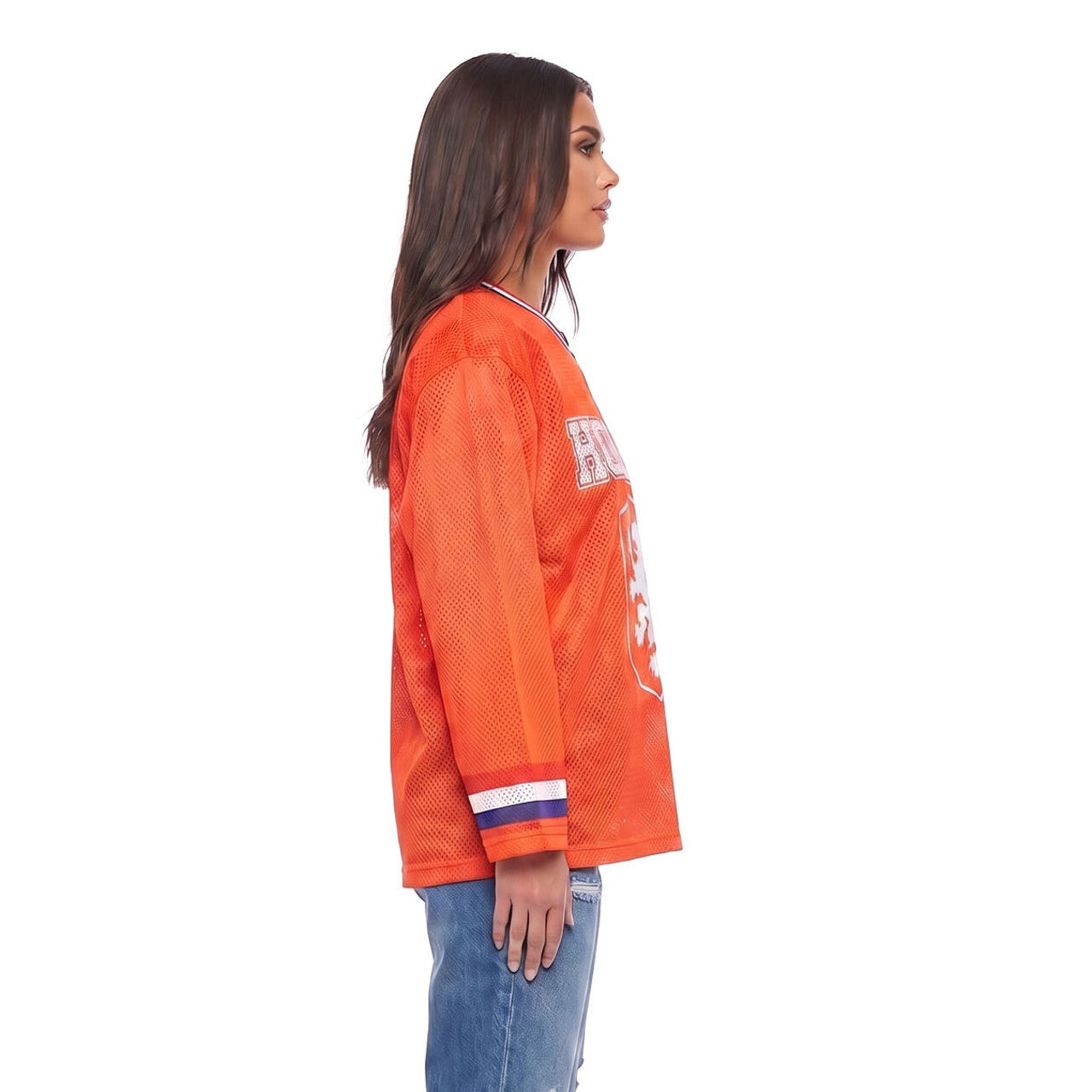 Op deze afbeelding zie je een Kostuums, van het merk Wilbers. De Leeuw Van Holland IJshockeyshirt (Oversized)