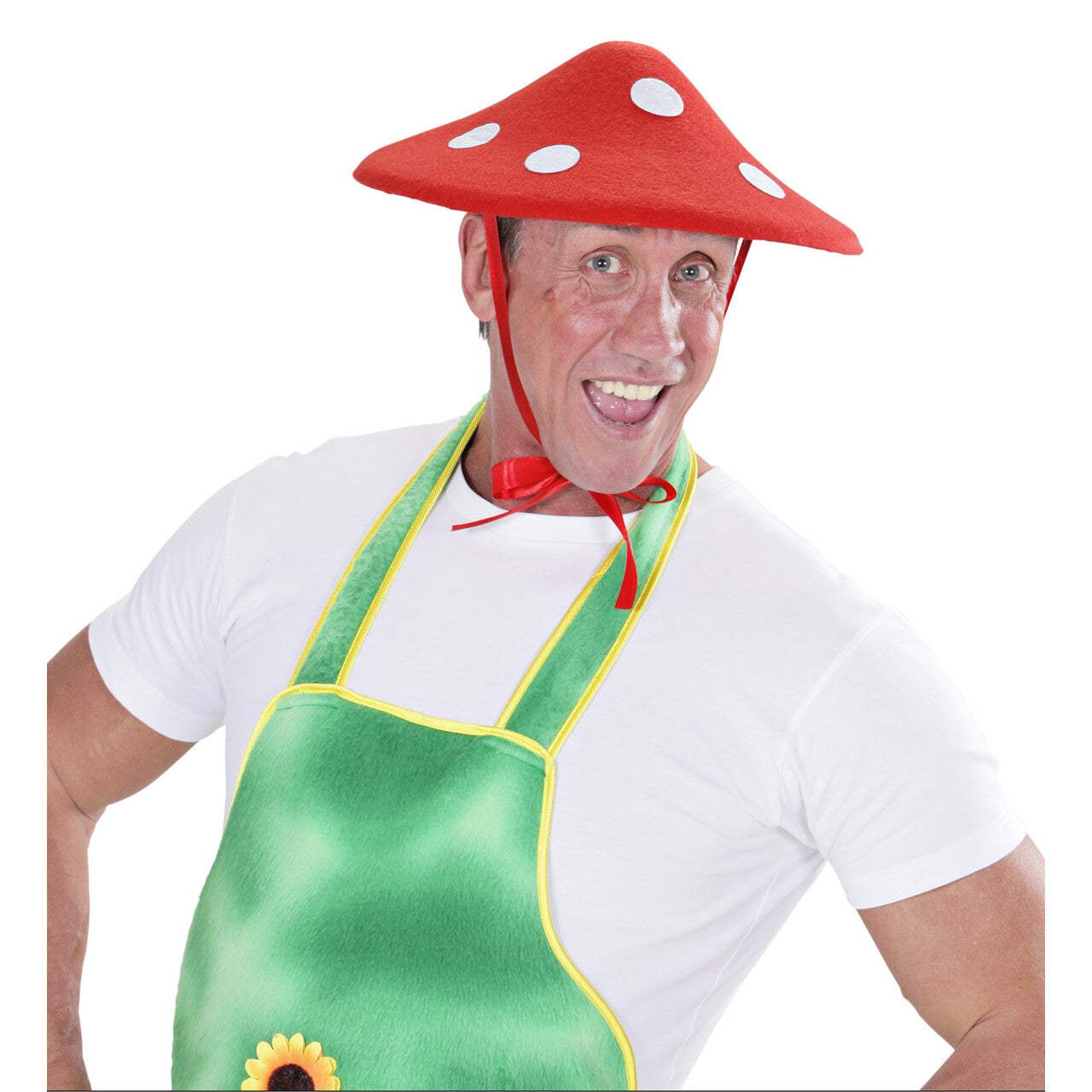 Op deze afbeelding zie je een Accessoires, van het merk Widmann. Paddenstoel Kabouter Hoed Vilt