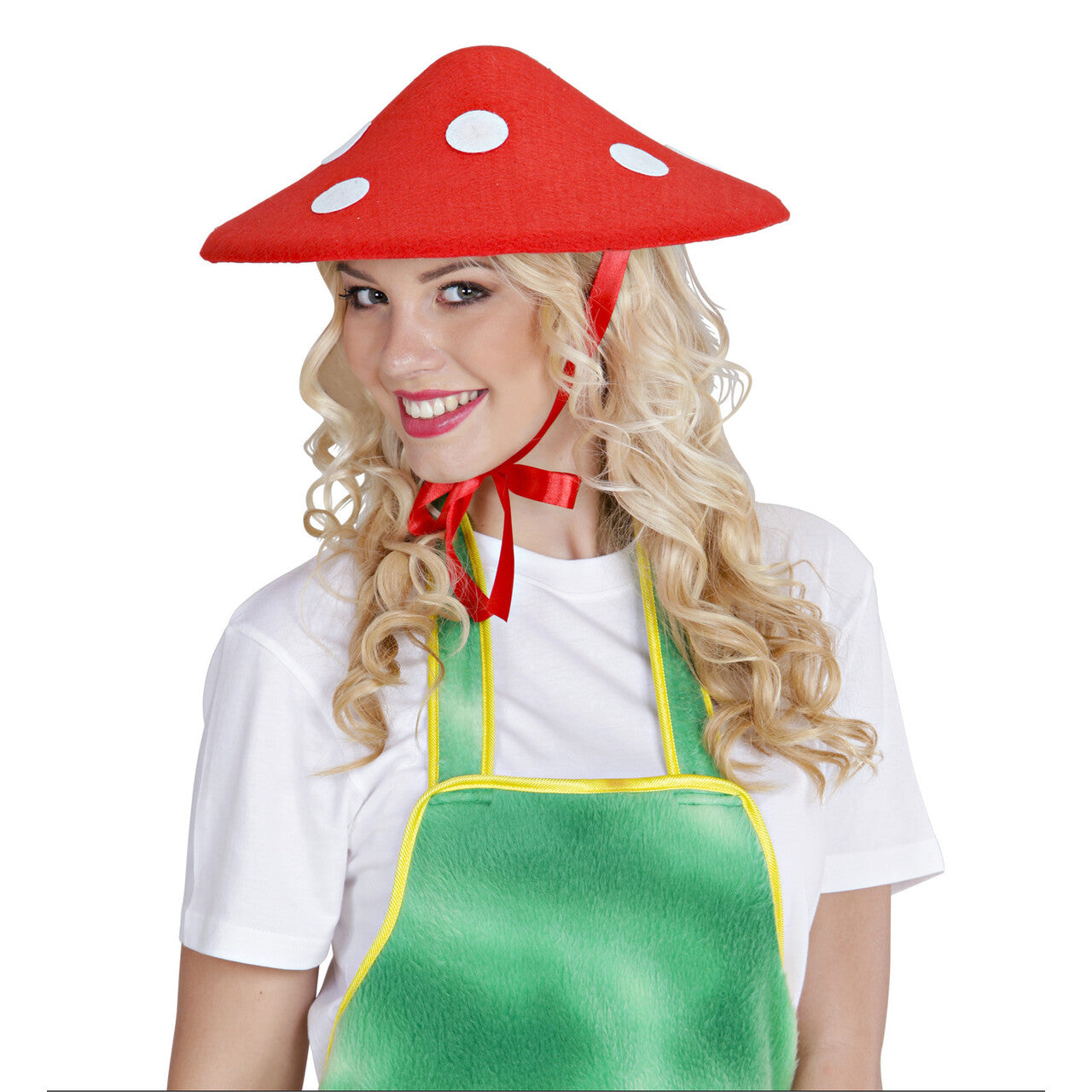 Op deze afbeelding zie je een Accessoires, van het merk Widmann. Paddenstoel Kabouter Hoed Vilt