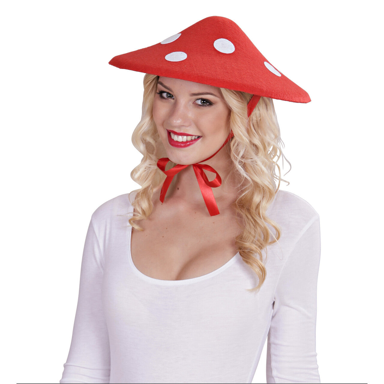 Op deze afbeelding zie je een Accessoires, van het merk Widmann. Paddenstoel Kabouter Hoed Vilt