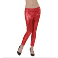 Pailletten Legging Las Vegas Rood Vrouw