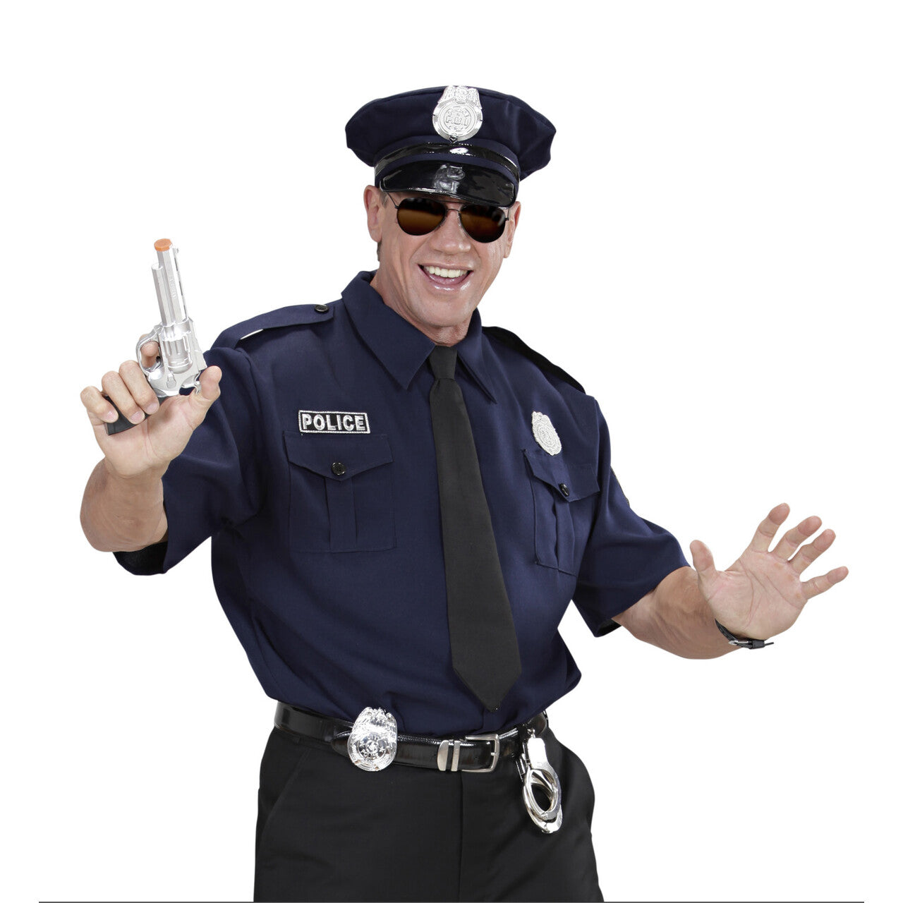 Op deze afbeelding zie je een Accessoires, van het merk Widmann. Politie Penning Badge Zilver