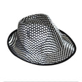 Fedora Deukhoed Pailletten Zilver