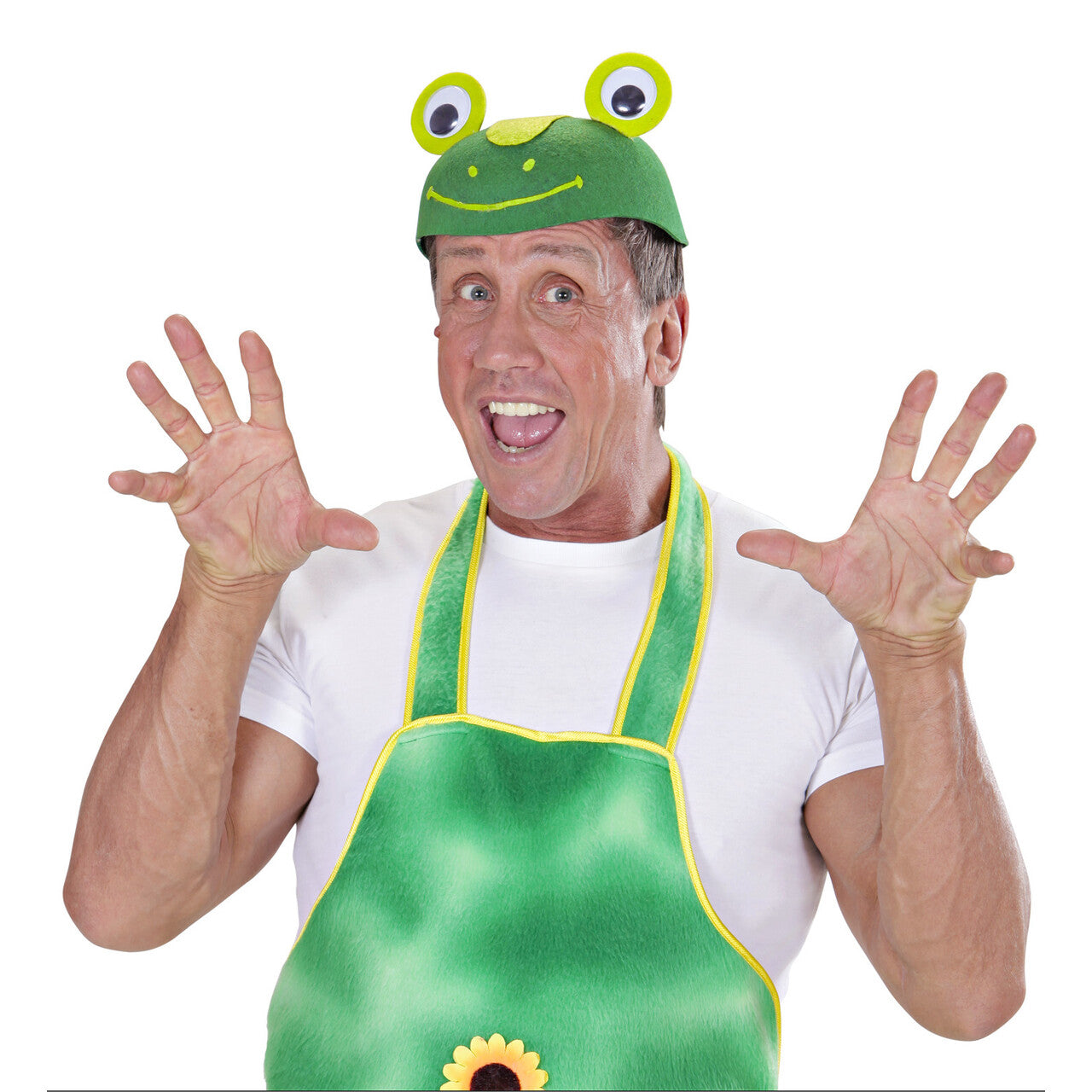 Op deze afbeelding zie je een Accessoires, van het merk Widmann. Kikker Hoed Vilt