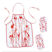 Op deze afbeelding zie je een Accessoires, van het merk Widmann. Bloederige Slager Schort En Mouwstukken
