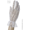 Nethandschoenen Met Pailletten Wit