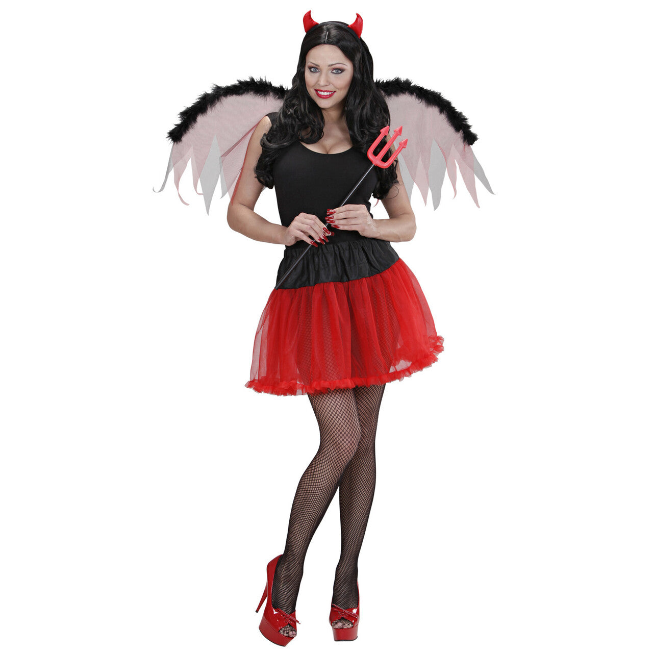 Op deze afbeelding zie je een Accessoires, van het merk Widmann. Petticoat Zwart / Rood