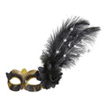 Oogmasker Goud / Zwart Met Roos En Decoratie