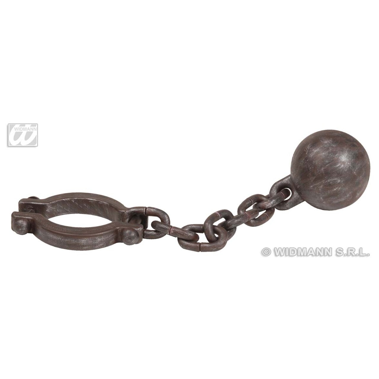 Op deze afbeelding zie je een Accessoires, van het merk Widmann. Enkelbal Met Ketting Gevangene