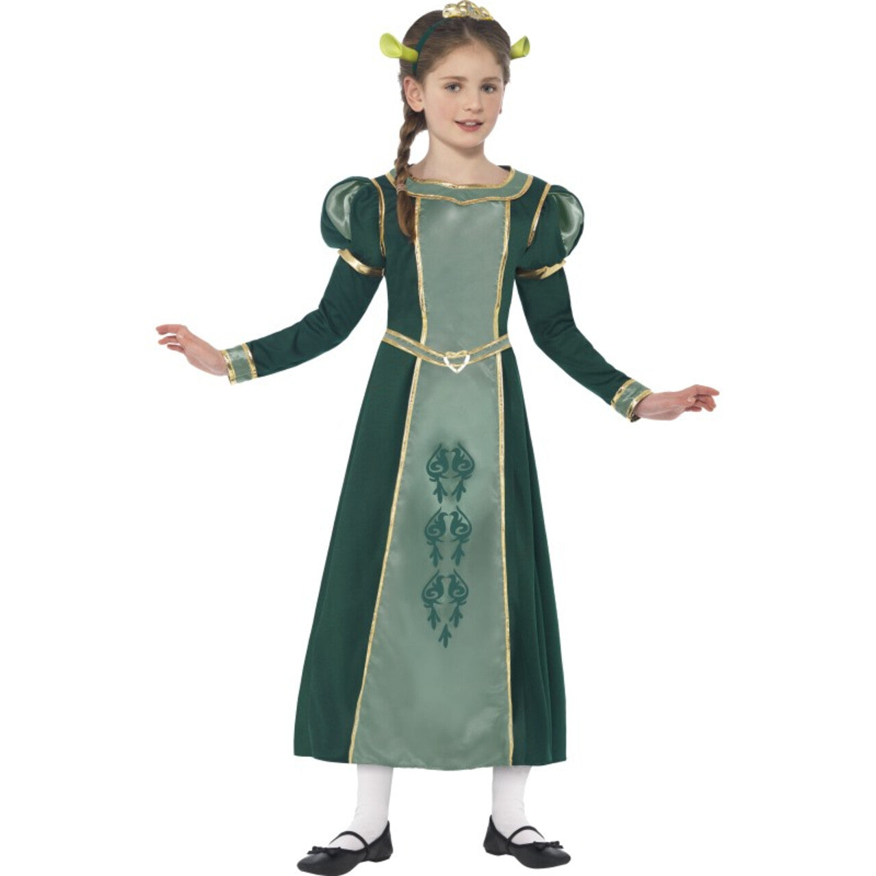 Op deze afbeelding zie je een Kostuums, van het merk Smiffy's. Shrek Prinses Fiona Meisje Kostuum