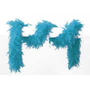 Op deze afbeelding zie je een Accessoires, van het merk Wilbers. Lange Boa Met Veren Turquoise 180 Centimeter