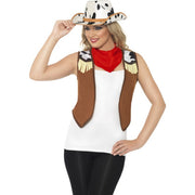 Op deze afbeelding zie je een Kostuums, van het merk Smiffy's. Linedancer Girl Cowboy Kit Vrouw