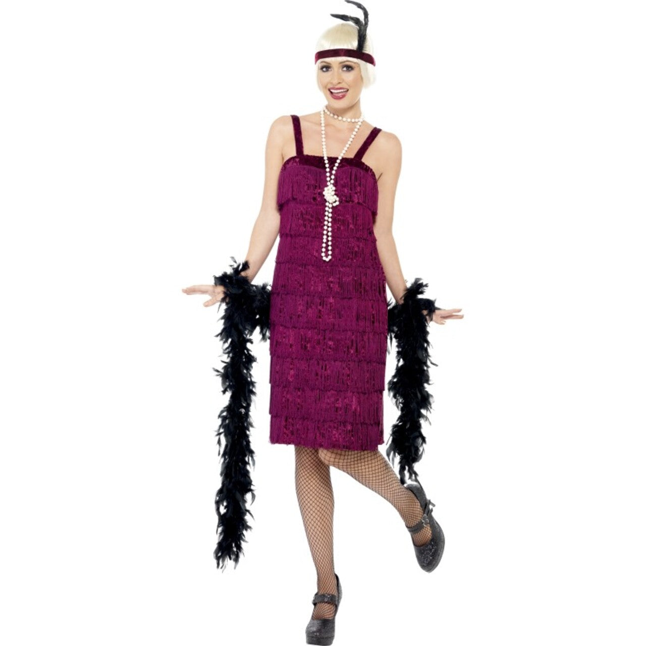 Op deze afbeelding zie je een Kostuums, van het merk Smiffy's. Jazzy Roaring Flapper Vrouw Kostuum