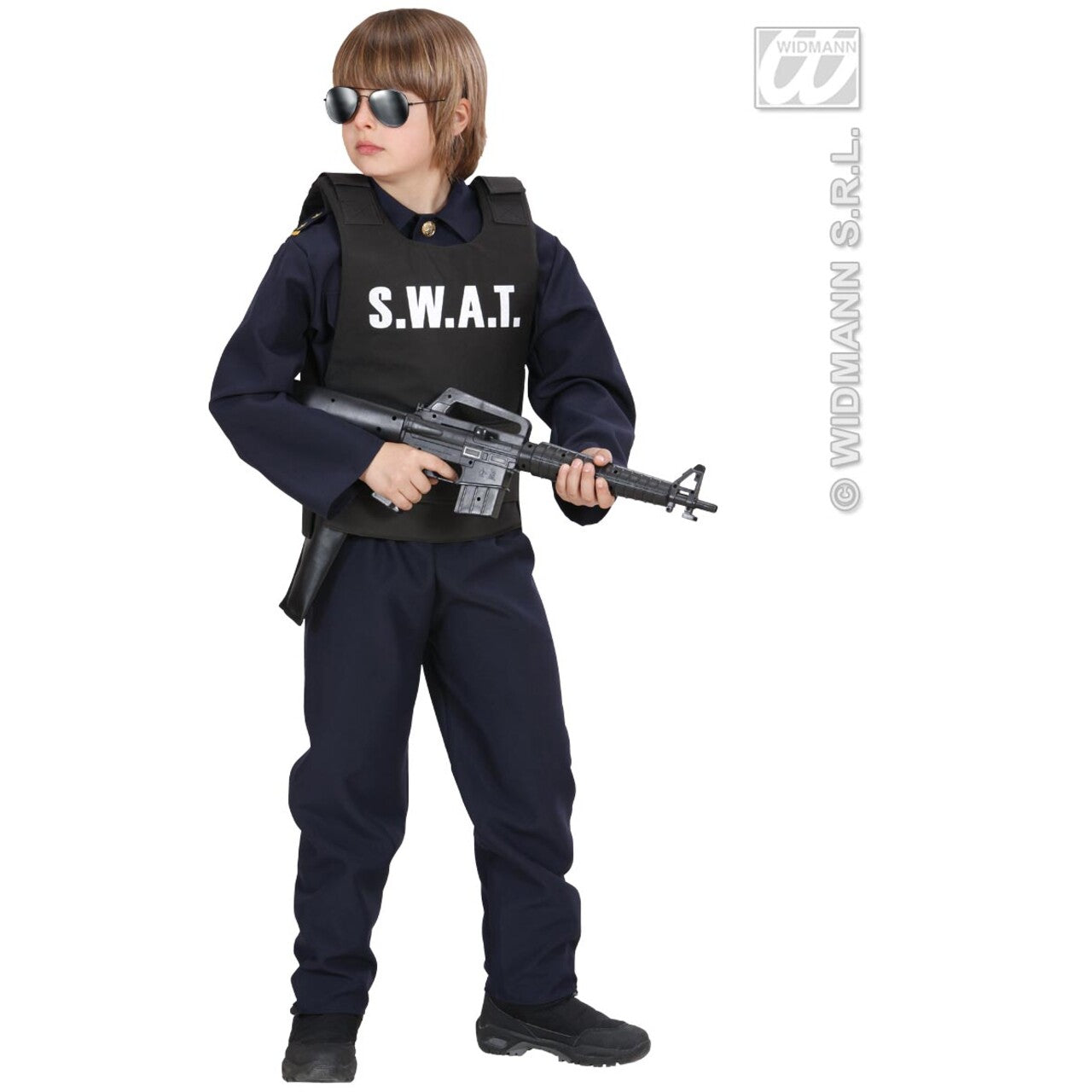 Op deze afbeelding zie je een Accessoires, van het merk Widmann. S.w.a.t. Vest Kind