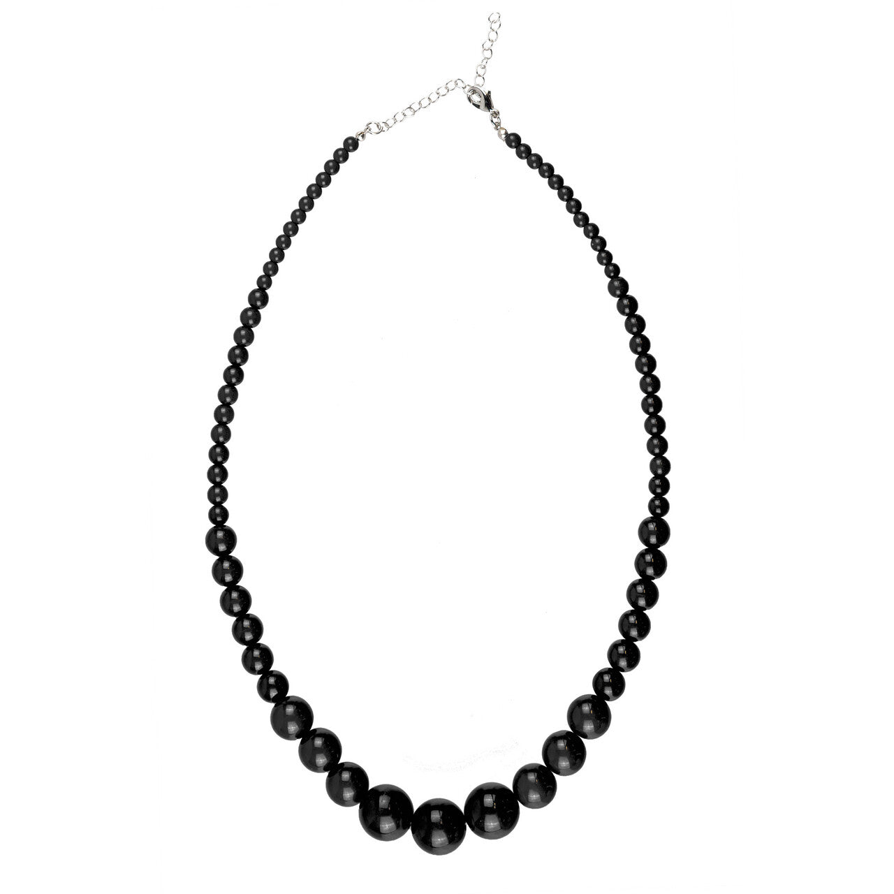 Op deze afbeelding zie je een Accessoires, van het merk Wilbers. Ketting Grote Zwarte Kralen