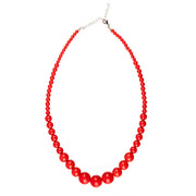 Op deze afbeelding zie je een Accessoires, van het merk Wilbers. Ketting Grote Rode Kralen