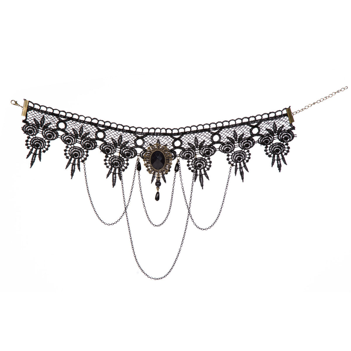 Op deze afbeelding zie je een Accessoires, van het merk Wilbers. Gothic Elegance Ketting Met Kant