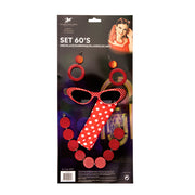 Op deze afbeelding zie je een Accessoires, van het merk Wilbers. Accessoireset 60s Rood / Wit