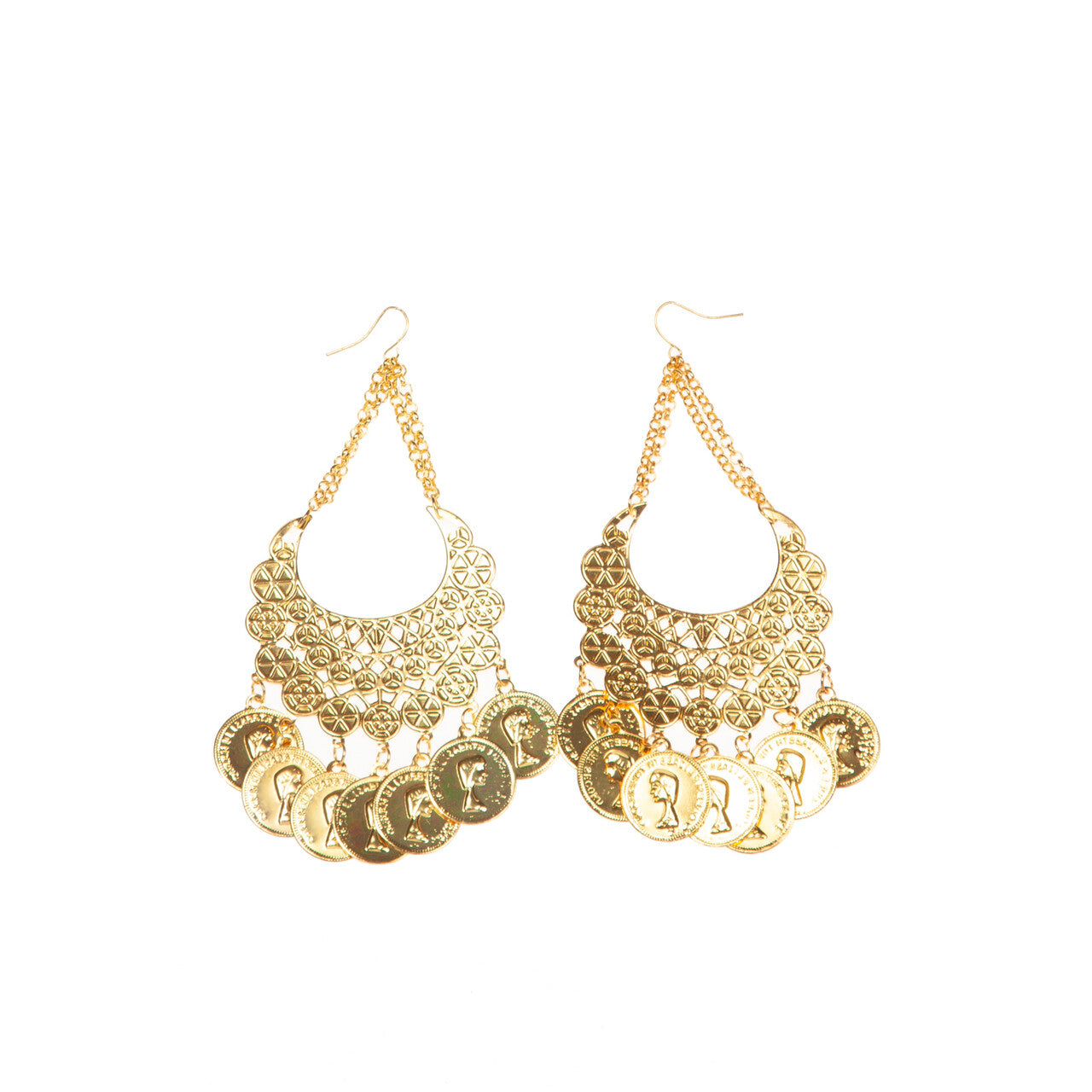Op deze afbeelding zie je een Accessoires, van het merk Wilbers. Oorbellen Gipsy Queen Goud