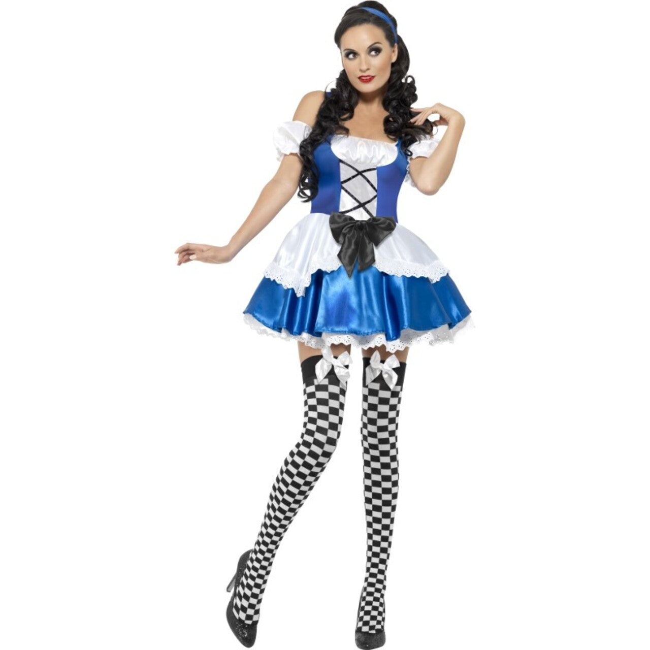 Op deze afbeelding zie je een Kostuums, van het merk Smiffy's. Alice In Sexy Wonderland Vrouw Kostuum
