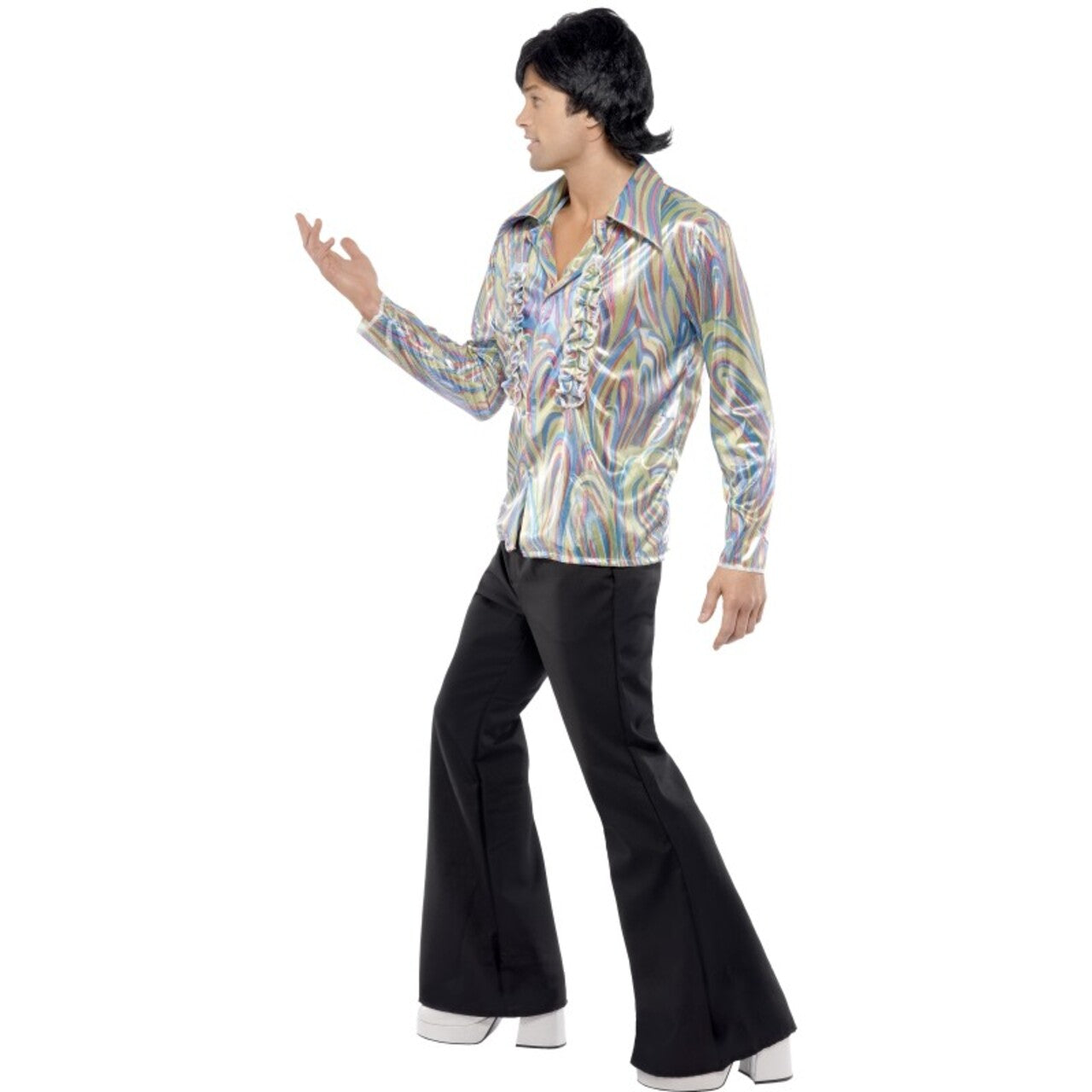 Op deze afbeelding zie je een Kostuums, van het merk Smiffy's. Hallucinerend 70s Retro Man Kostuum