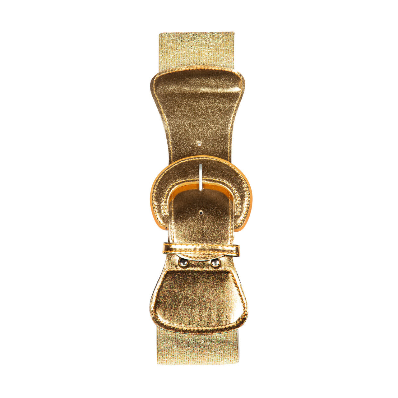 Op deze afbeelding zie je een Accessoires, van het merk Wilbers. Gouden Elastische Riem Met Gesp