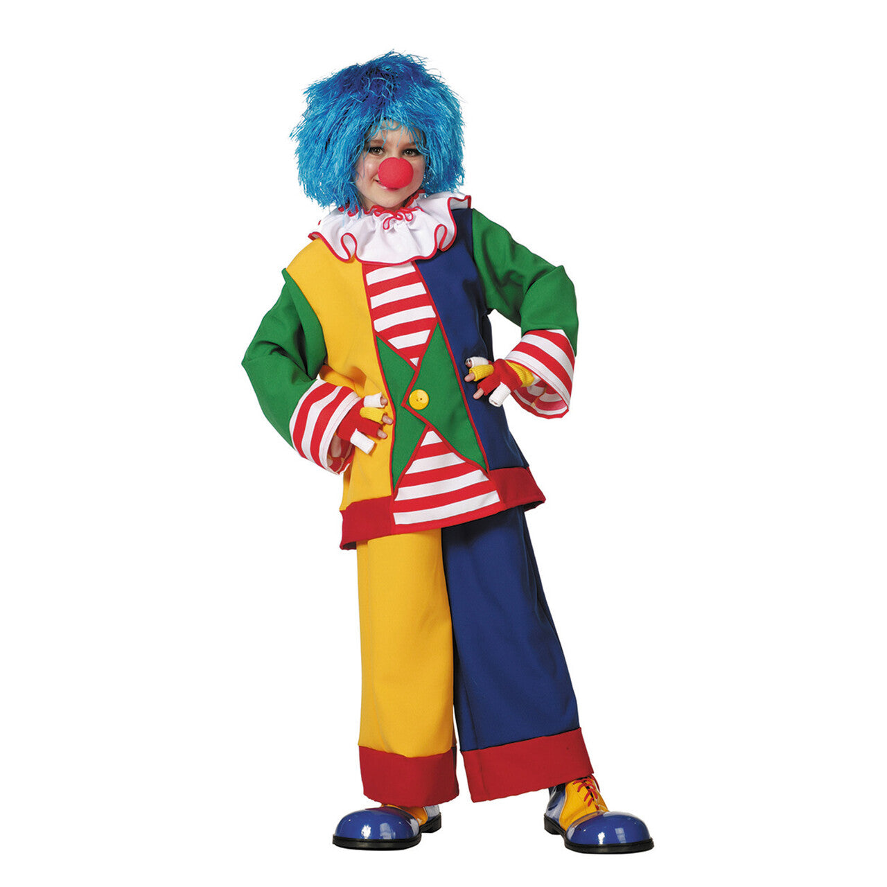 Op deze afbeelding zie je een Kostuums, van het merk Wilbers. Kappi De Clown Jongen Kostuum