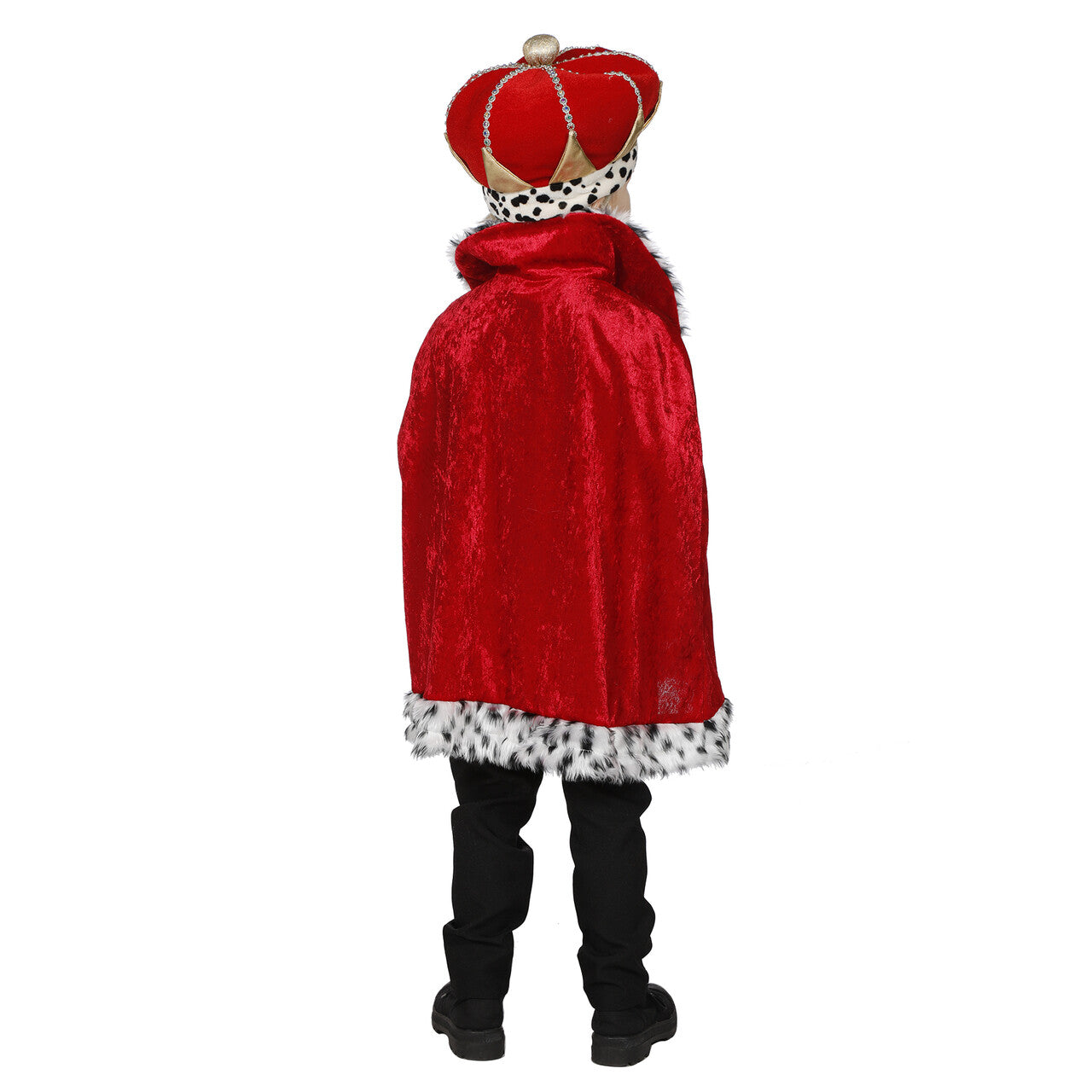 Op deze afbeelding zie je een Kostuums, van het merk Wilbers. Hermelijnen Prinsencape Rood Jongen Kostuum