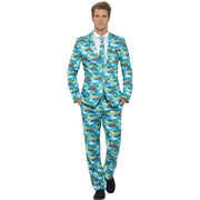 Op deze afbeelding zie je een Kostuums, van het merk Smiffy's. Extravagant Herenkostuum Keurig Pak Aloha! Man