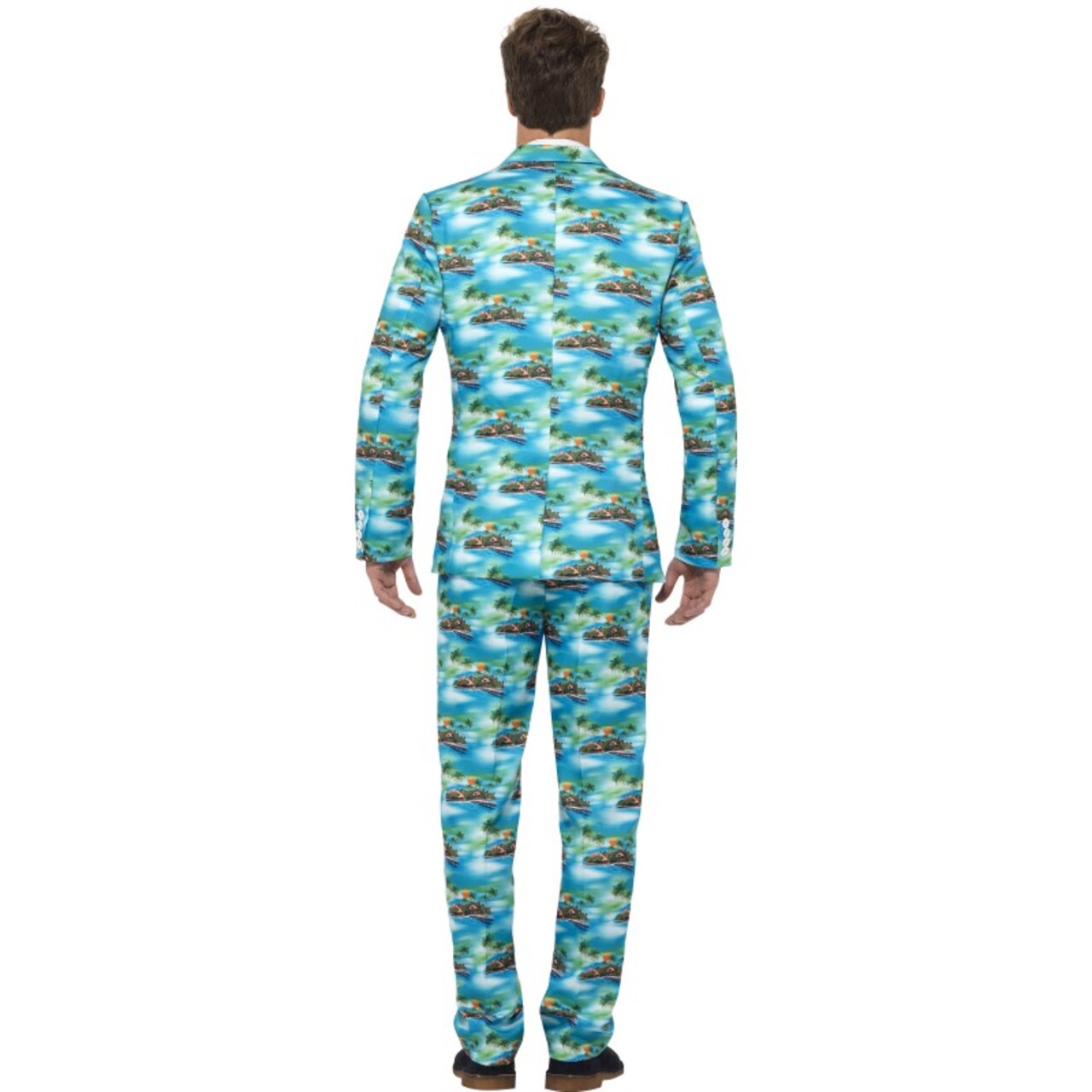 Op deze afbeelding zie je een Kostuums, van het merk Smiffy's. Extravagant Herenkostuum Keurig Pak Aloha! Man