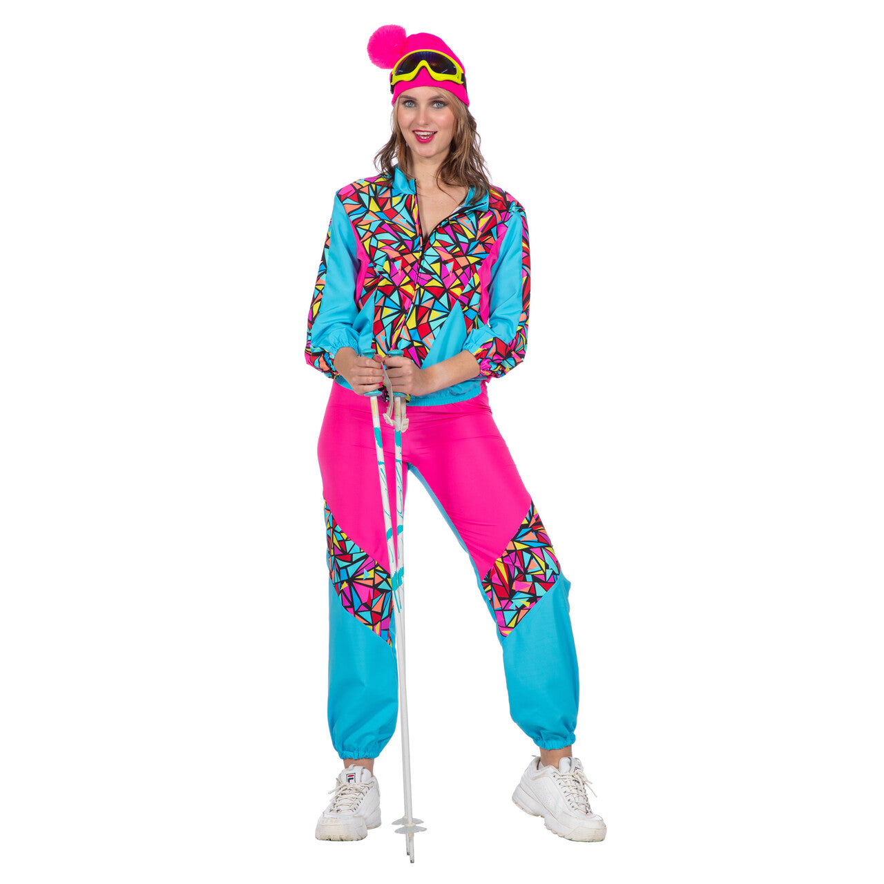 Op deze afbeelding zie je een Kostuums, van het merk Wilbers. Rete Retro Neon Skipak Vrouw