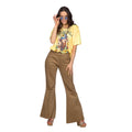 Ribfluweel Flairbroek Met Retro Vibe Vrouw