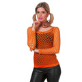 Spannend Netshirt Lange Mouw Oranje Vrouw