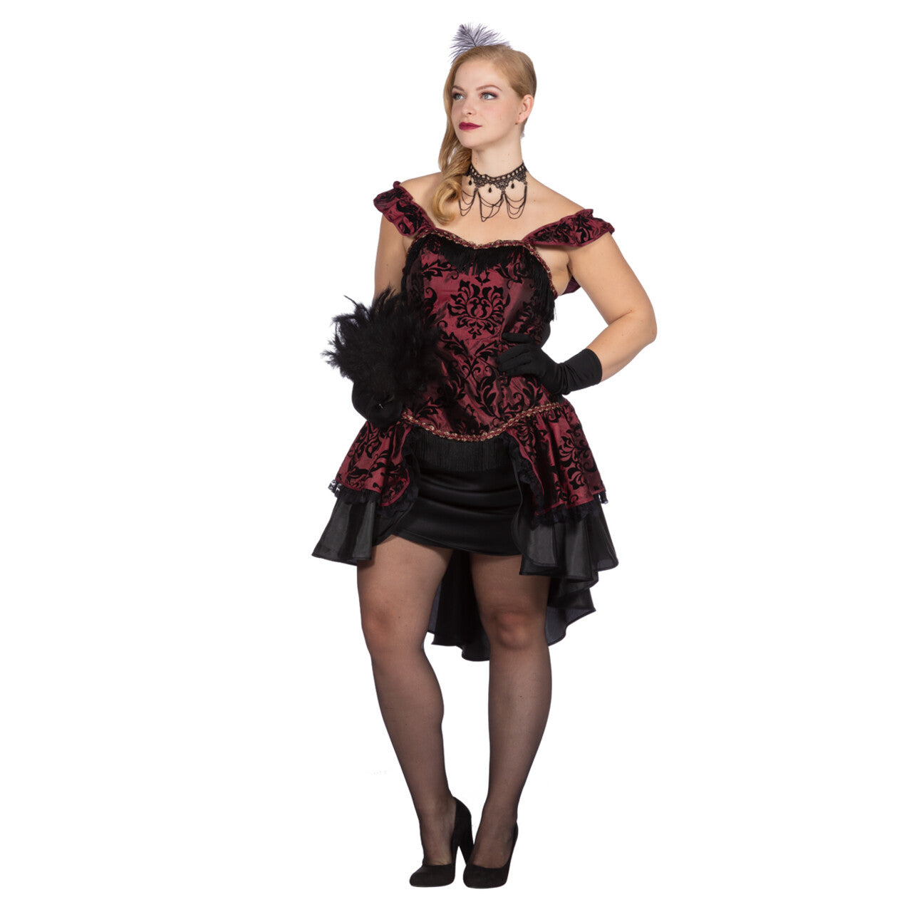 Op deze afbeelding zie je een Kostuums, van het merk Wilbers. Kitty Queen Burlesque Vrouw Kostuum