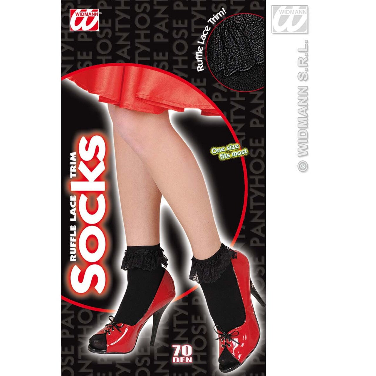 Op deze afbeelding zie je een Accessoires, van het merk Widmann. Sokjes Met Kant Zwart