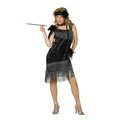 Ms 20-Black Charleston, Zwart De Luxe Vrouw Kostuum