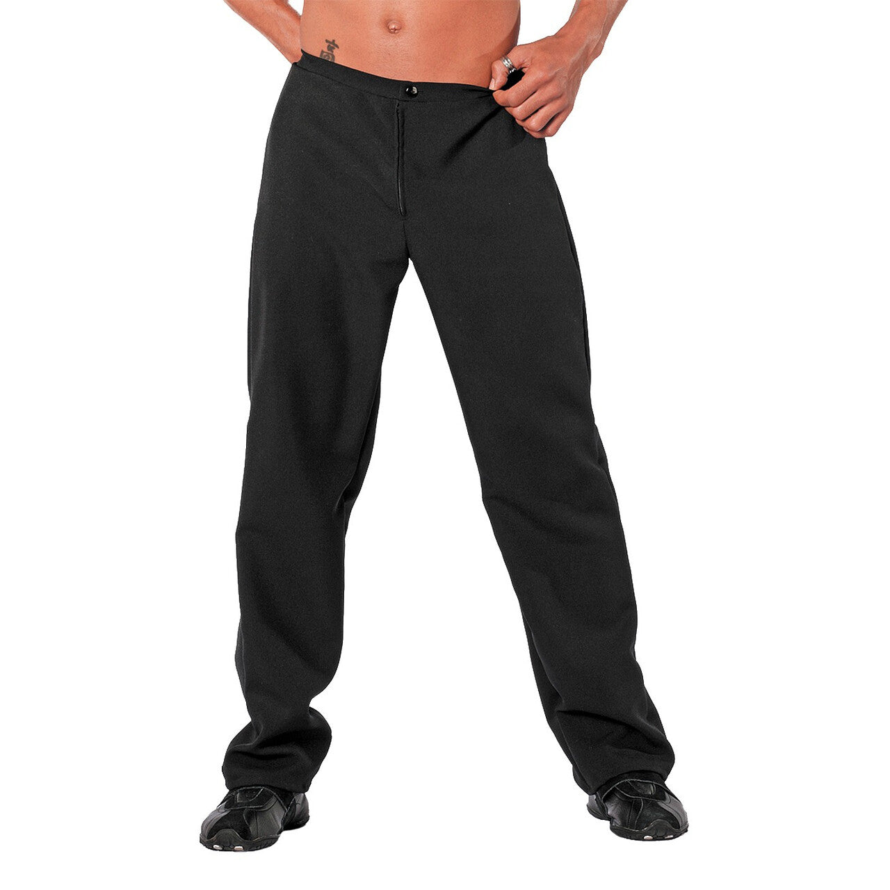 Op deze afbeelding zie je een Kostuums, van het merk Wilbers. Zwarte Broek Classic Man