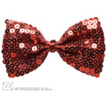 Vlinderstrik Pailletten Rood