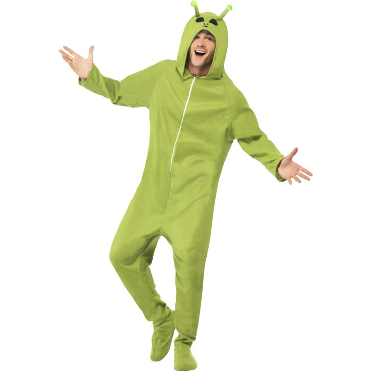 Op deze afbeelding zie je een Kostuums, van het merk Smiffy's. Onesie Schattig Buitenaards Wezentje Alien Volwassen Kostuum