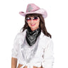 Glam Cowgirl Bandana Zwart Met Strass Franjes