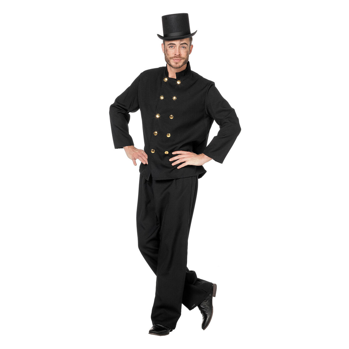 Op deze afbeelding zie je een Kostuums, van het merk Wilbers. Dickens Schoorsteenveger Man Kostuum