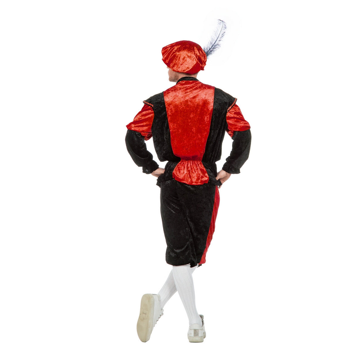 Op deze afbeelding zie je een Kostuums, van het merk Wilbers. Rode Piet Pansamt Budget Unisex Kostuum