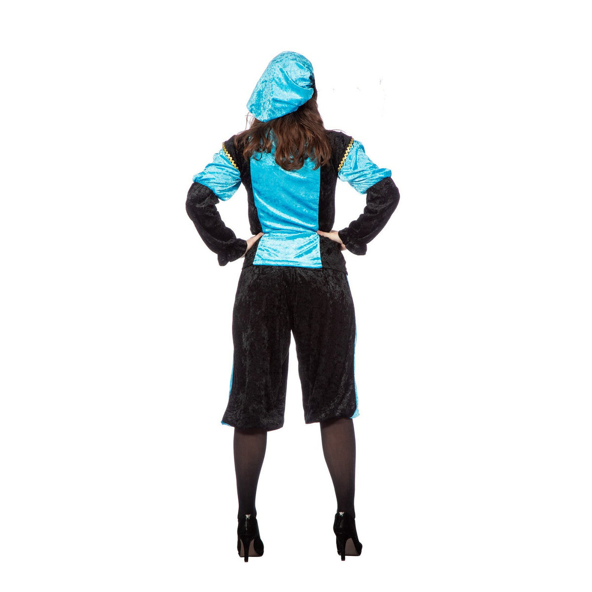 Op deze afbeelding zie je een Kostuums, van het merk Wilbers. Aqua Piet Pansamt Budget Unisex Kostuum