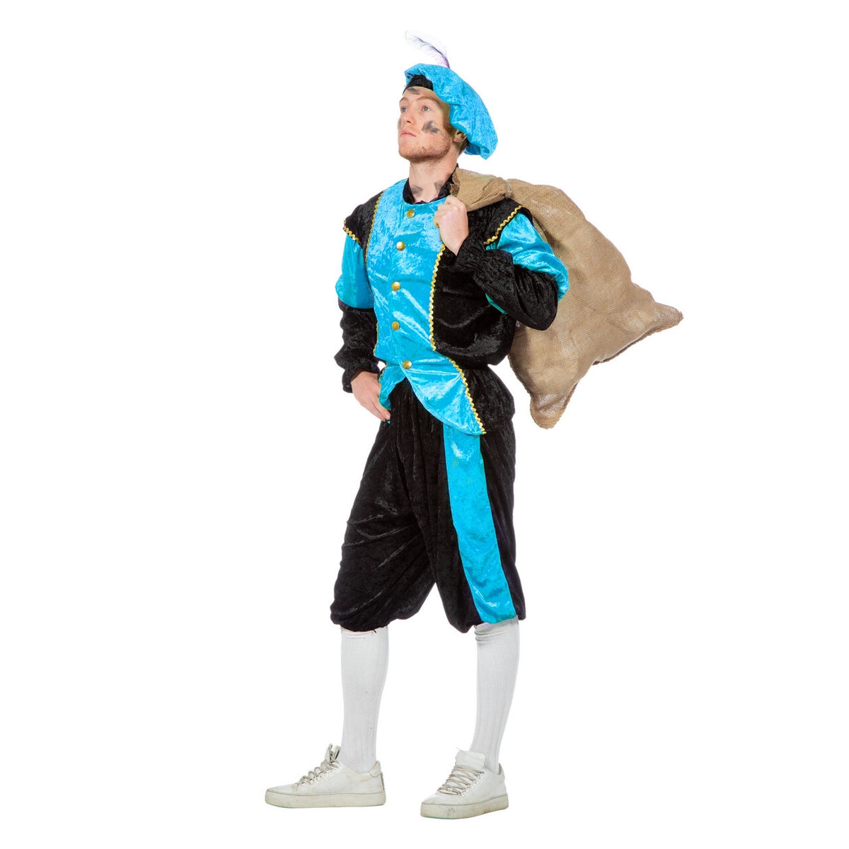 Op deze afbeelding zie je een Kostuums, van het merk Wilbers. Aqua Piet Pansamt Budget Unisex Kostuum